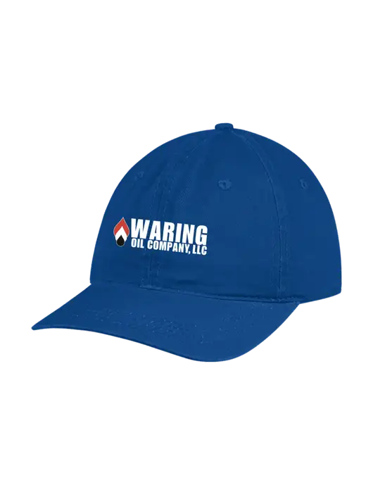 Garment Washed Unstructured Twill Royal Cap w/Waring Oil Logo
