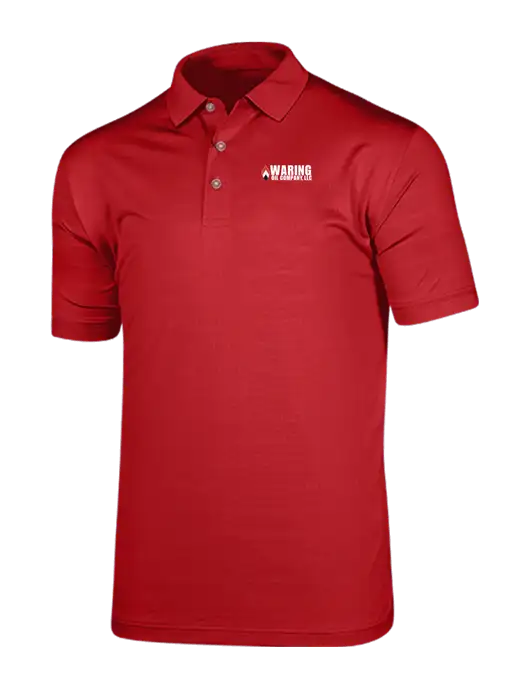 Callaway Vibrant Red Ventilated Polo w/Waring Oil Logo