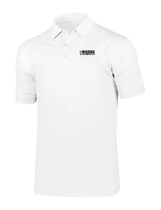Callaway Vibrant Bright White Ventilated Polo w/Waring Oil Logo