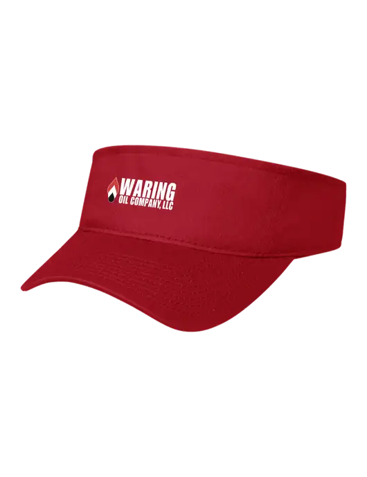 Red Cap Visor w/Waring Oil Logo