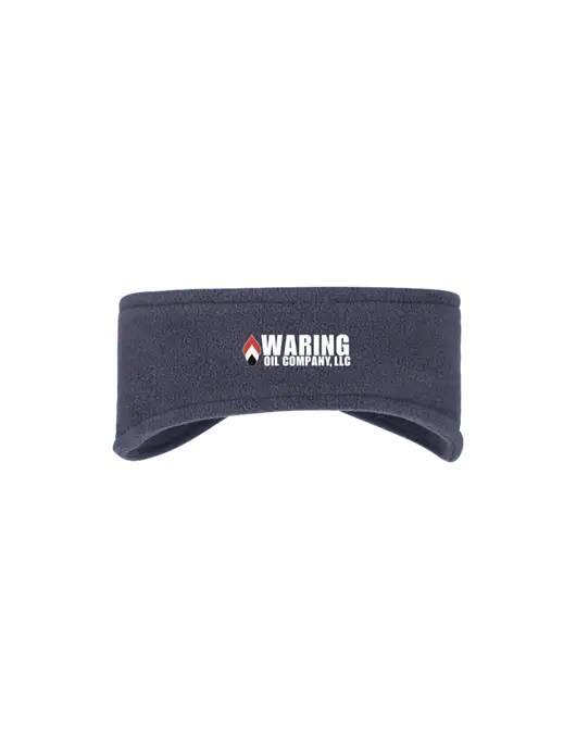 Navy Stretch Fleece Headband w/Waring Oil Logo