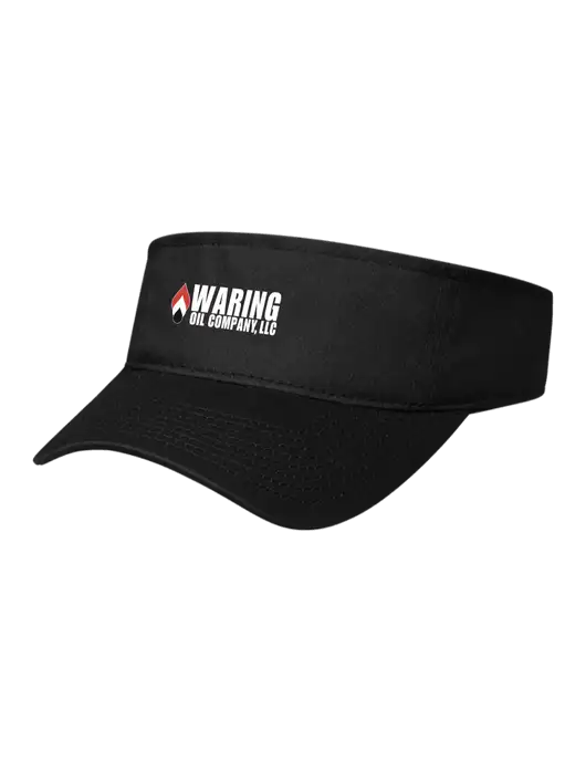 Black Cap Visor w/Waring Oil Logo