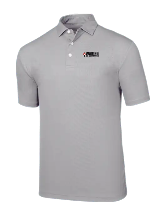 Callaway Birdseye Light Grey Polo w/Waring Oil Logo