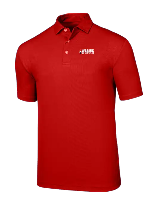 Callaway Birdseye Red Polo w/Waring Oil Logo