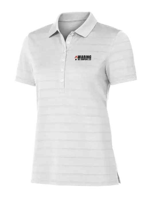 Callaway Womens Bright White Ventilated Polo w/Waring Oil Logo