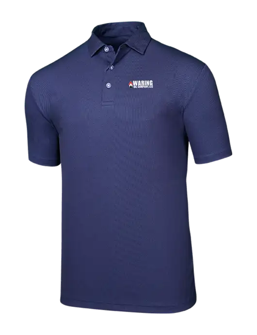Callaway Birdseye Navy Polo w/Waring Oil Logo