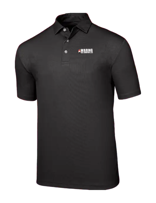 Callaway Birdseye Black Polo w/Waring Oil Logo