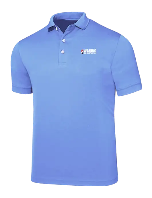 Callaway Ottoman Light Blue Polo w/Waring Oil Logo
