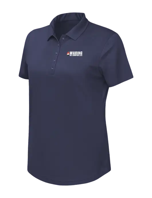 Callaway Womens Birdseye Navy Polo w/Waring Oil Logo