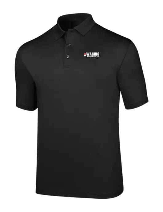 Callaway Opti-Dri Black Chev Polo w/Waring Oil Logo