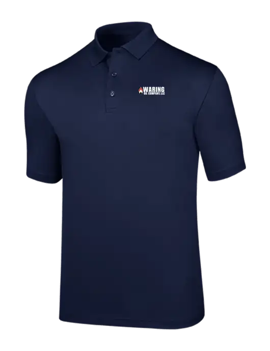 Callaway Opti-Dri Navy Chev Polo w/Waring Oil Logo