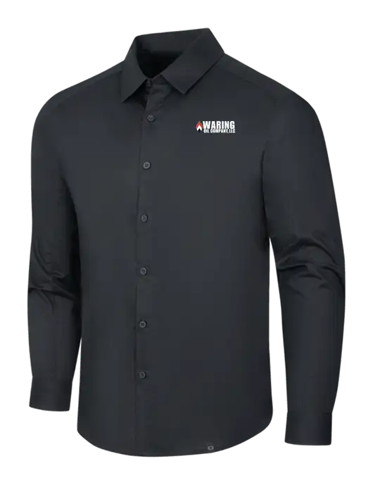 OGIO Black Commuter Woven Shirt w/Waring Oil Logo