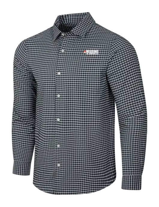 Dark Grey/White City Stretch Shirt w/Waring Oil Logo