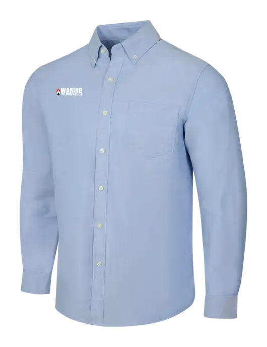 Light Blue SuperPro Oxford Shirt w/Waring Oil Logo