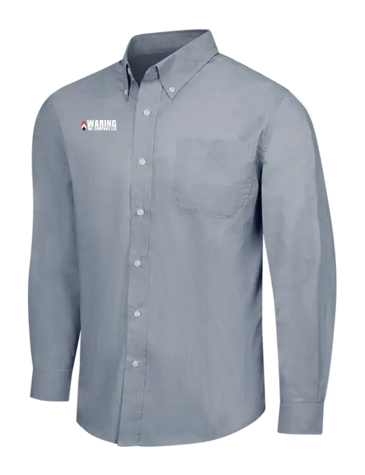Navy Frost Crosshatch Easy Care Shirt w/Waring Oil Logo