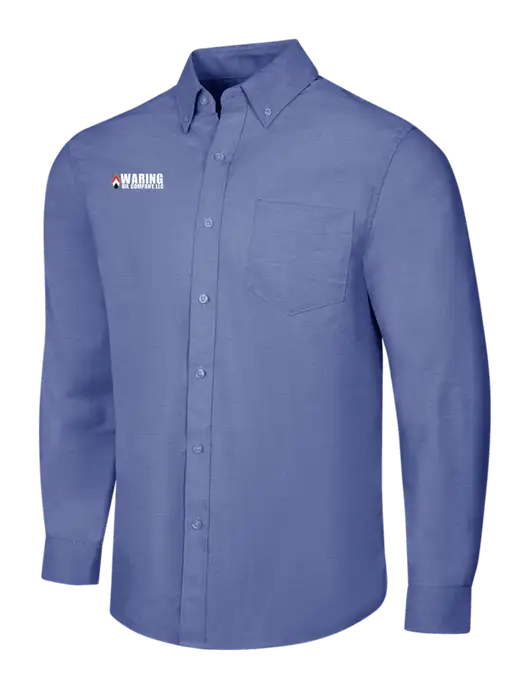 Navy SuperPro Oxford Shirt w/Waring Oil Logo