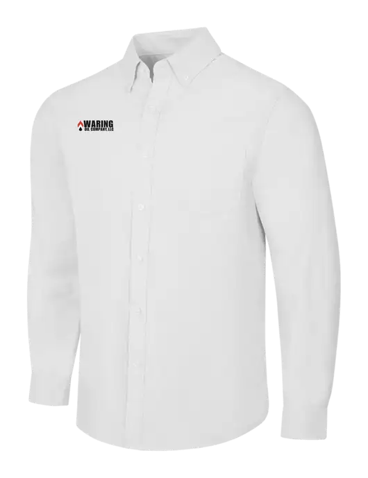 White SuperPro Oxford Shirt w/Waring Oil Logo