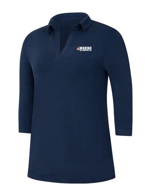 Navy Womens Luxe Knit Tunic w/Waring Oil Logo