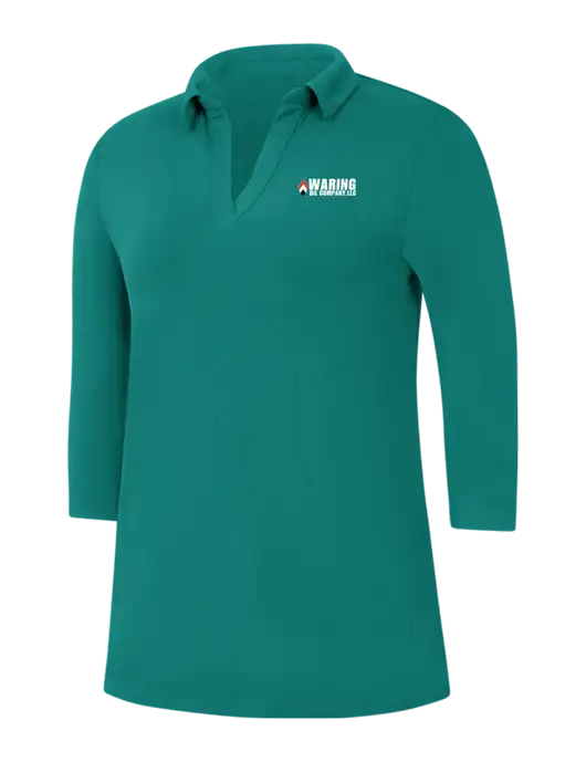 Womens Teal Luxe Knit Tunic w/Waring Oil Logo