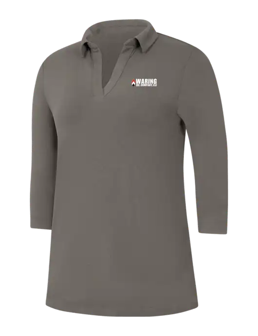 Womens Dark Grey Luxe Knit Tunic w/Waring Oil Logo