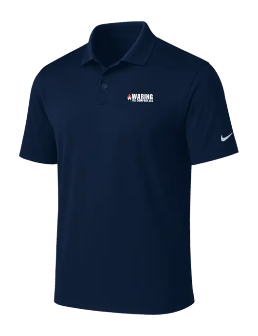 NIKE Navy Victory Solid Polo w/Waring Oil Logo