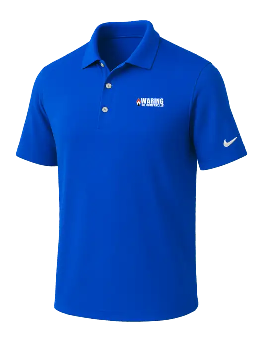 NIKE Royal Dri-Fit Micro Pique Polo w/Waring Oil Logo