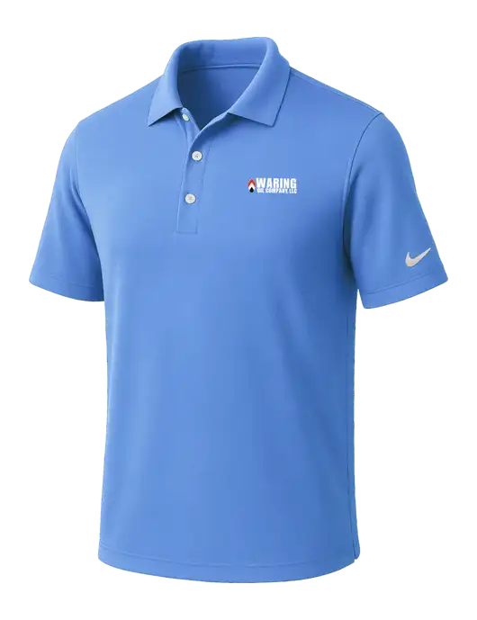 NIKE Carolina Blue Dri-Fit Micro Pique Polo w/Waring Oil Logo