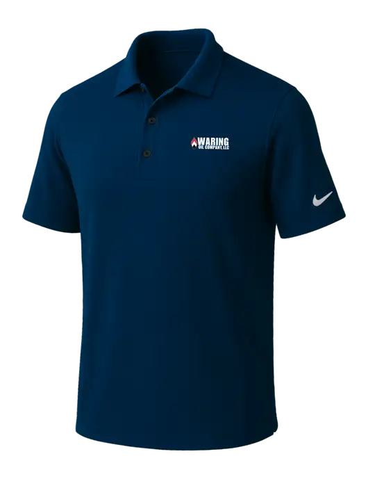 NIKE Navy Dri-Fit Micro Pique Polo w/Waring Oil Logo
