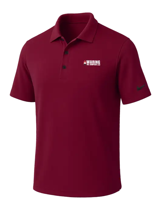 NIKE Cardinal Dri-Fit Micro Pique Polo w/Waring Oil Logo