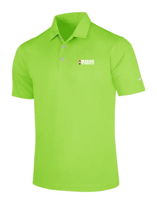 NIKE Light Kelly Green Dri-Fit Vertical Mesh Polo w/Waring Oil Logo