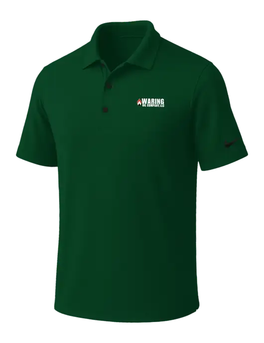 NIKE Dark Green Dri-Fit Micro Pique Polo w/Waring Oil Logo