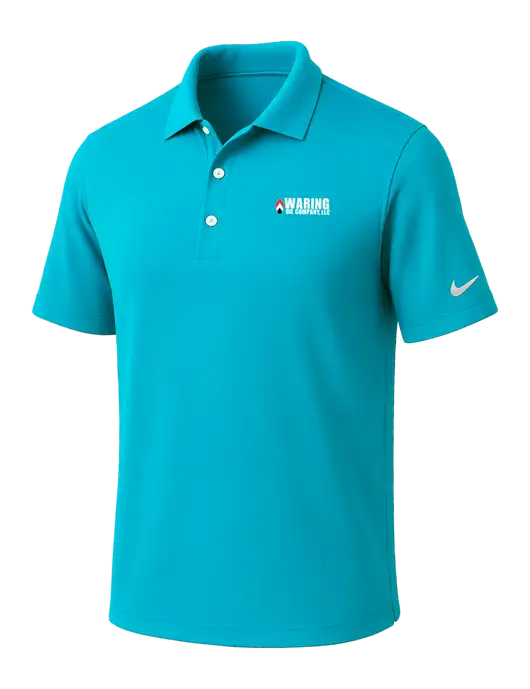 NIKE Sapphire Blue Dri-Fit Micro Pique Polo w/Waring Oil Logo