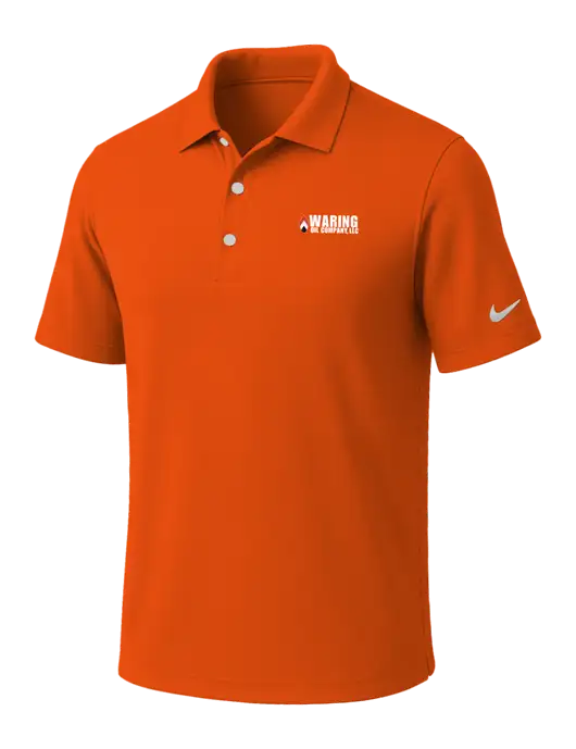NIKE Orange Dri-Fit Micro Pique Polo w/Waring Oil Logo