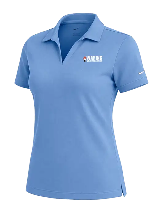 NIKE Carolina Blue Womens Dri-Fit Micro Pique Polo w/Waring Oil Logo