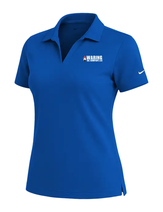 NIKE Royal Womens Dri-Fit Micro Pique Polo w/Waring Oil Logo