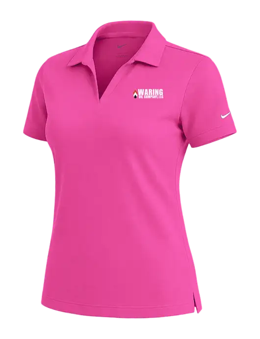NIKE Fuchsia Womens Dri-Fit Micro Pique Polo w/Waring Oil Logo