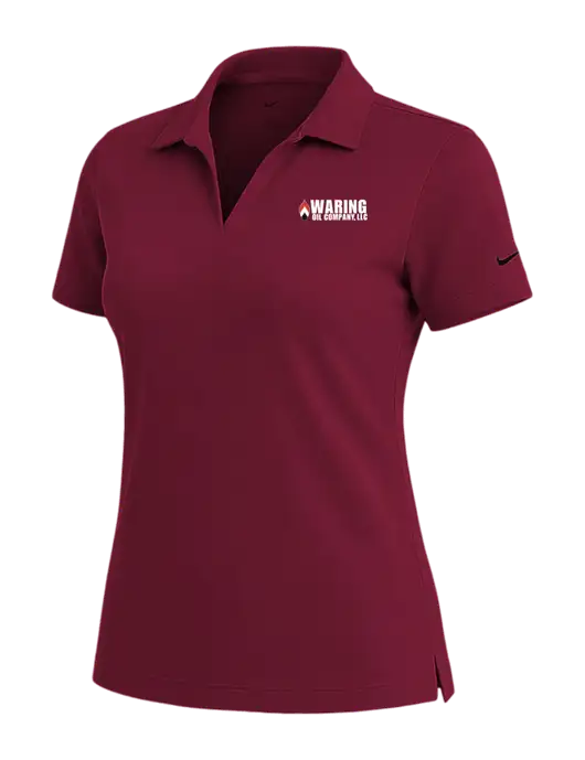 NIKE Cardinal Womens Dri-Fit Micro Pique Polo w/Waring Oil Logo