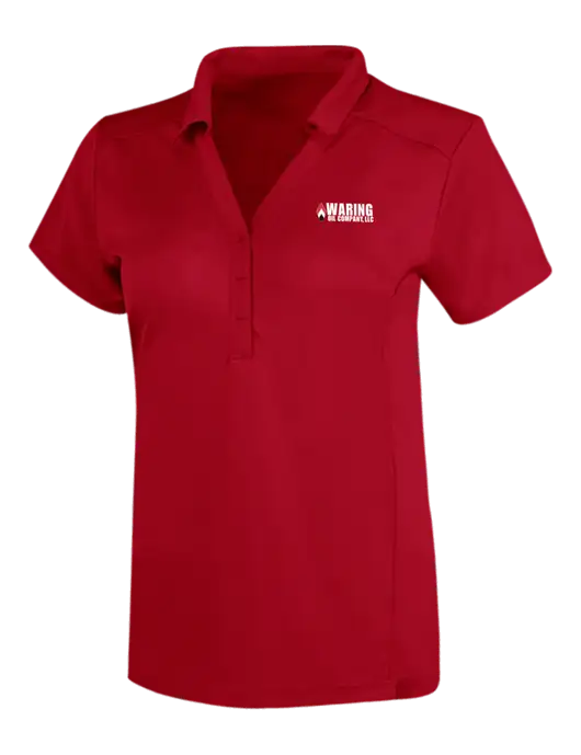 OGIO Red Womens Framework Polo w/Waring Oil Logo