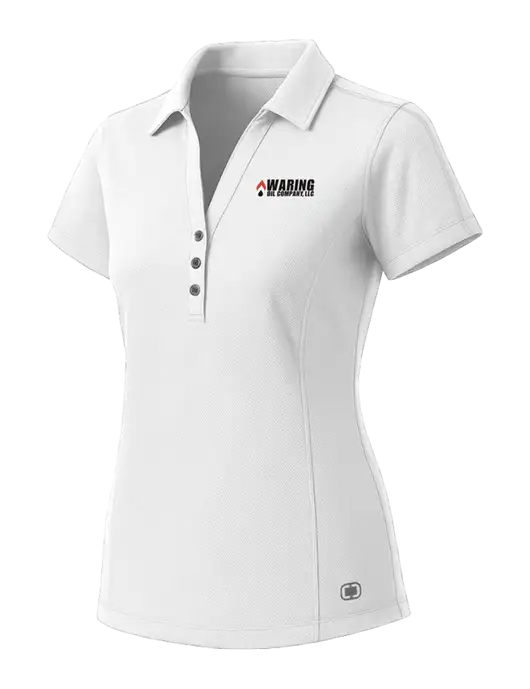 OGIO Womens White ONYX Polo w/Waring Oil Logo