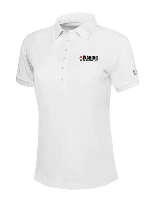 OGIO Womens Bright White Jewel Polo w/Waring Oil Logo