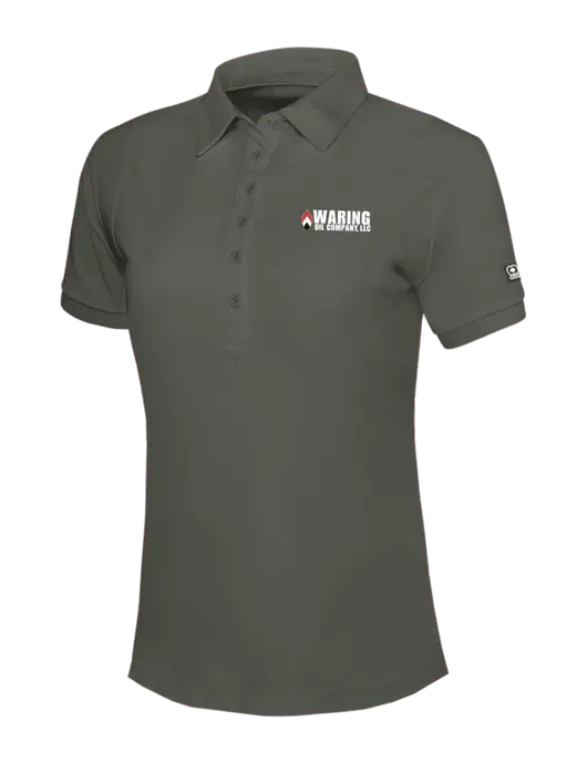 OGIO Womens Medium Grey Jewel Polo w/Waring Oil Logo