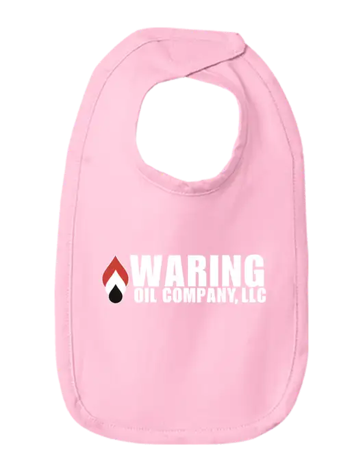 Rabbit Skins Pink Infant Premium Jersey Bib w/Waring Oil Logo