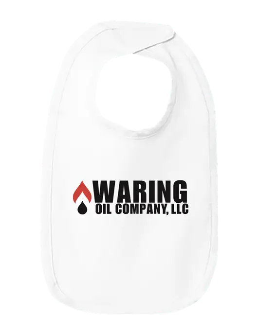 Rabbit Skins White Infant Premium Jersey Bib w/Waring Oil Logo