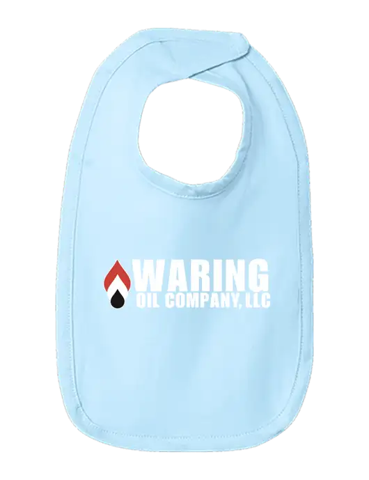 Rabbit Skins Light Blue Infant Premium Jersey Bib w/Waring Oil Logo