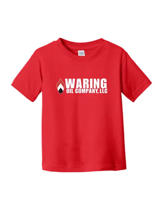 Rabbit Skins Red Toddler Fine Jersey Tee w/Waring Oil Logo