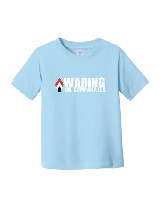 Rabbit Skins Light Blue Toddler Fine Jersey Tee w/Waring Oil Logo