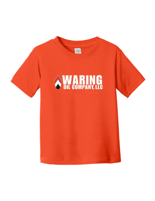 Rabbit Skins Orange Toddler Fine Jersey Tee w/Waring Oil Logo