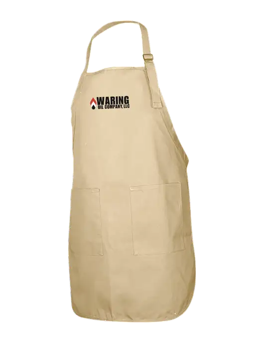 Full-Length Stone Apron With Pockets w/Waring Oil Logo