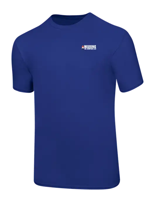 Ring Spun Royal 4.5 oz T-Shirt w/Waring Oil Logo
