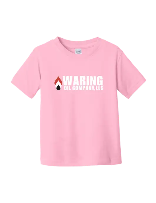 Rabbit Skins Pink Toddler Fine Jersey Tee w/Waring Oil Logo